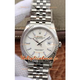Montre Rolex Datejust 36MM Mouvement ETA-3135 Réplique Suisse en acier 904L avec cadran blanc 