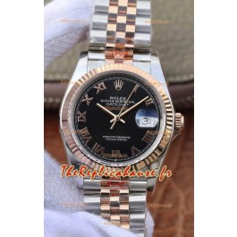 Montre Rolex Datejust 36MM Mouvement ETA-3135 Réplique Suisse en 904L Cadran Romain bicolore