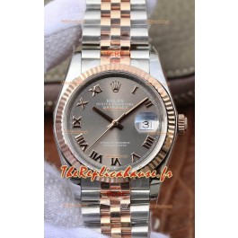 Montre Rolex Datejust 36MM Mouvement ETA-3135 Réplique Suisse en 904L cadran gris bicolore