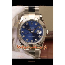 Montre Rolex Datejust 41MM Mouvement Cal.3135 Réplique Suisse en acier 904L Cadran gris bicolore