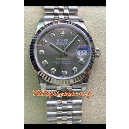 Montre Rolex Datejust 31MM Mouvement ETA-2671 Réplique Suisse en acier 904L et cadran gris
