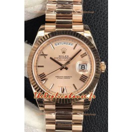 Montre Rolex Day Date Présidentielle 904L Acier Or Rose 40MM - Cadran Or Rose 1:1 Montre de qualité miroir