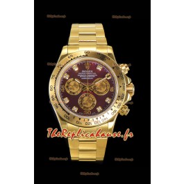 Montre Rolex Daytona en or jaune 18 carats, mouvement original Cal.4130 - acier 904L miroir 1:1