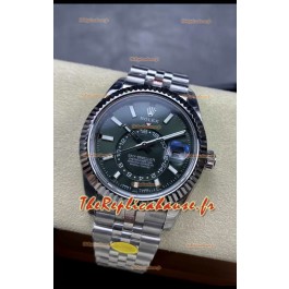 Rolex Sky-Dweller REF# 336934 Montre à cadran vert en acier 904L Réplique miroir 1:1