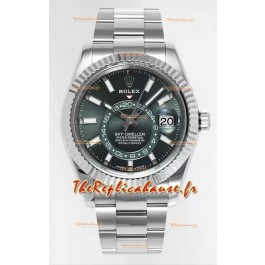 Rolex Sky-Dweller REF #m336934 Montre à cadran vert avec boîtier en acier 904L - Super Clone Watch