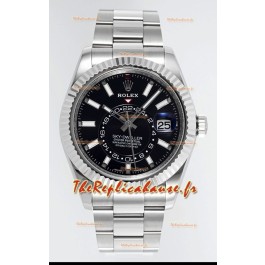 Rolex Sky-Dweller REF #m336934 Montre à cadran noir avec boîtier en acier 904L - Montre Super Clone