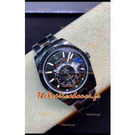 Montre suisse Rolex SkyDweller en boîtier PVD - Cadran noir édition DIW