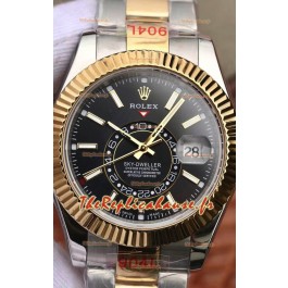 Réplique de la montre Rolex Sky-Dweller 42MM en acier inoxydable et or jaune 1:1 Miroir 
