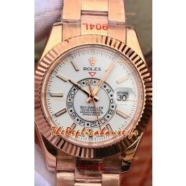 Réplique de montre Rolex Sky-Dweller Oyster acier et or jaune 42MM 1:1 Miroir 