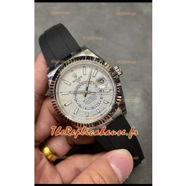 Rolex Sky-Dweller REF# M336235 Montre à cadran blanc dans un boîtier en acier 904L Réplique 1:1 