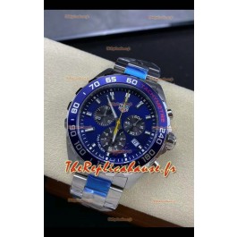 Tag Heuer F1 Edition Montre suisse à quartz avec cadran bleu et boîtier en acier inoxydable 