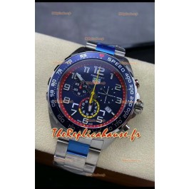 Tag Heuer F1 Edition Montre suisse à quartz avec cadran bleu Boîtier en acier inoxydable 
