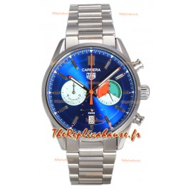 Tag Heuer Carrera Carrera Skipper 39 Chronograph Swiss Quartz Réplique Montre Cadran Bleu 