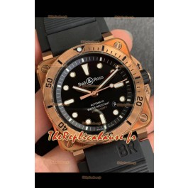 Montre Bell & Ross BR03-92 Diver Rose Gold Réplique Suisse 1:1 miroir Réplique