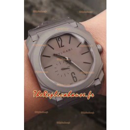 Montre Bvlgari Octo Finissmo Edition 1:1 Réplique miroir Boîtier et bracelet en céramique sablée