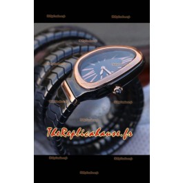 Montre Bvlgari Serpenti Edition Céramique noire Réplique en qualité miroir 1:1 