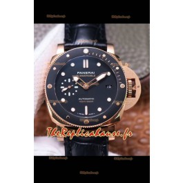 Montre Panerai Submersible PAM974 Or Rose Réplique Suisse de Qualité Miroir 1:1 Mouvement P9010