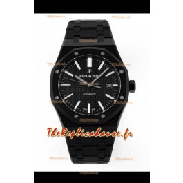 Montre Audemars Piguet Royal Oak Montre Revêtement PVD Réplique Suisse - Cadran noir 