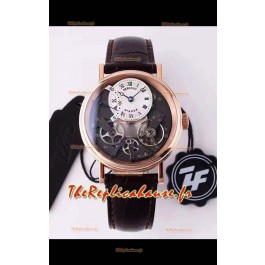 Montre Breguet Tradition 7057BR/R9/9W6 Or Rose Double Tourbillon Réplique Suisse
