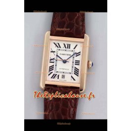 Montre "Cartier Tank Solo" Montre automatique suisse avec bracelet en acier de 31 mm de large