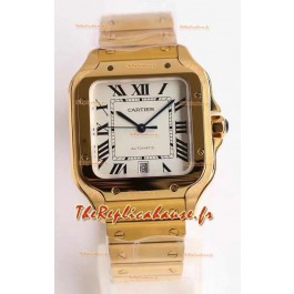 Montre Cartier "Santos De Cartier" XL 1:1 Boîtier en or jaune Réplique Suisse 40MM