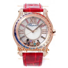 Montre Chopard Happy Sport Réplique Suisse Automatique - Boîtier Or Rose - 36mm de large 