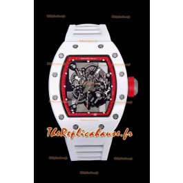 Montre Richard Mille RM055 Réplique Miroir 1:1 avec boîtier en céramique et bracelet bleu 