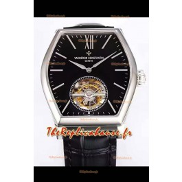 Montre Vacheron Constantin Malte Tourbillon 1:1 qualité miroir en acier inoxydable Réplique Suisse Cadran Noir 