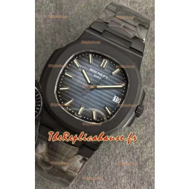 Montre Patek Philippe Nautilus 5711 Black Venom PVD Réplique Suisse avec cadran bleu 