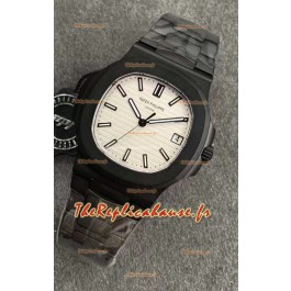 Montre Patek Philippe Nautilus 5711 Black Venom PVD Réplique Suisse à cadran blanc 