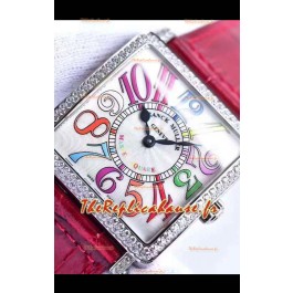 Réplique de Montre Franck Muller Master of Sqaure Quartz pour Femme, Boîtier Acier