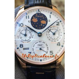 IWC Portugaise Calendrier Perpétuel Or Rose Réplique Suisse REF. IW503405