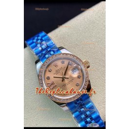 Rolex Datejust Ladies 28MM Mouvement Cal.3135 Réplique Suisse en acier 904L Cadran marron 