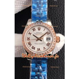Rolex Datejust Femme 28MM Cal.3135 Mouvement Réplique Suisse en acier 904L Cadran Blanc 