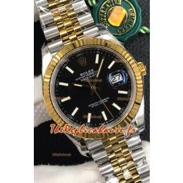 Réplique de la montre Rolex Datejust 126333 41MM Cal.3135 Réplique Suisse 1:1 en 904L cadran noir 
