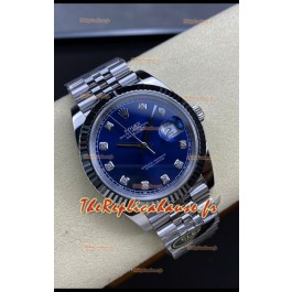 Réplique de montre Rolex Datejust 126334 41MM ETA 3235 Swiss 1:1 Miroir en acier 904L - Cadran bleu