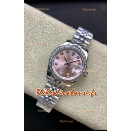 Rolex Datejust 279174 28MM Réplique Suisse en acier 904L avec cadran rose - Réplique Miroir 1:1