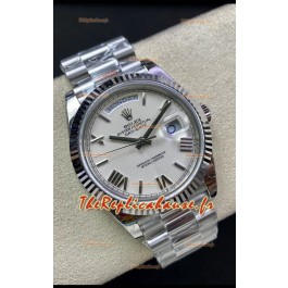 Rolex Day Date 228239-83419 904L Acier 40MM - Cadran Perle Blanche Montre Qualité Miroir 1:1
