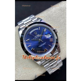 Réplique Rolex Day Date M228206-0015 904L Acier 40MM - Cadran Bleu Miroir 1:1