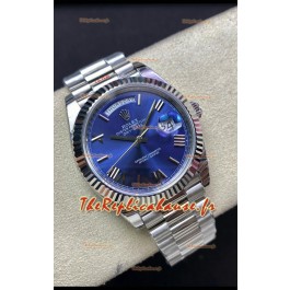 Réplique Rolex Day Date M228206-0015 904L Acier 40MM - Cadran Bleu Miroir 1:1