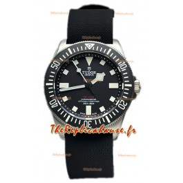 Tudor Pelagos FXD boîtier titane réplique 1:1 cadran noir sur bracelet Nato noir