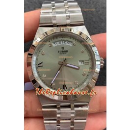 Montre Tudor Royal Edition - Réplique 1:1 en acier - Cadran gris diamants