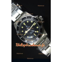 Montre Replica Miroir Suisse 1:1 Tudor Oyster Prince Vintage 200M avec Cadran Noir et des Marqueurs sous forme de Points
