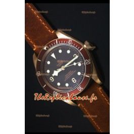 Montre Replica Suisse Tudor Heritage Bay en Bronze avec Bracelet en Cuir