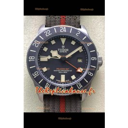 Tudor Pelagos FXD GMT Boîtier Titane Cadran Noir sur Bracelet Nato Vert Réplique Montre Suisse