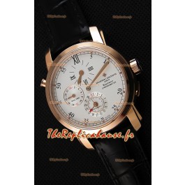 Vacheron Constantin Malte Dual Time Regulator Or Rose Montre Réplique Suisse 