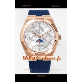 Vacheron Constantin Overseas Quantième Perpétuel Cadran Acier Ultra Fin Boîtier Or Rose Réplique