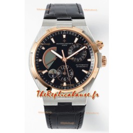 Vacheron Constantin Power Reserve cadran noir cadran noir bicolore Réplique Montre Suisse 
