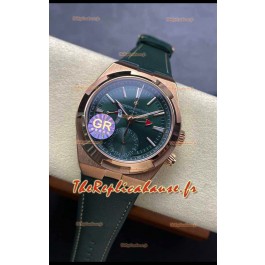 Vacheron Constantin Overseas Dual Time Or Rose Réplique Montre Suisse 1:1 avec cadran vert