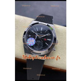 Vacheron Constantin Overseas Dual Time Acier inoxydable Réplique suisse 1:1 Cadran noir